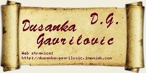 Dušanka Gavrilović vizit kartica